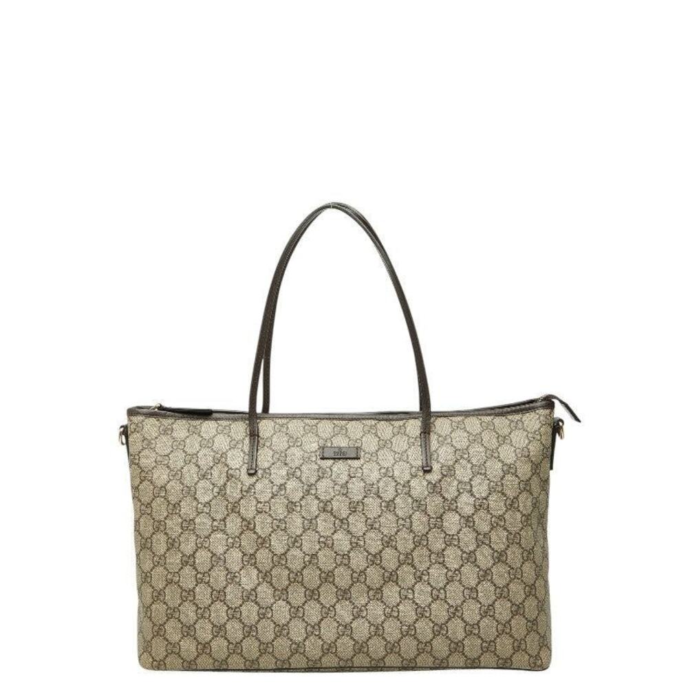 Gucci GG Supreme Tote Bag Beige